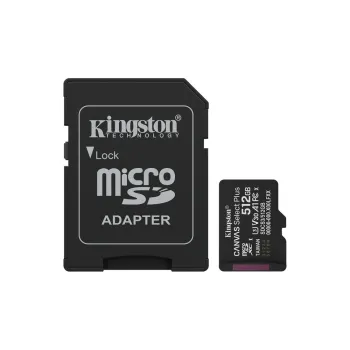 Memoria MicroSDXC Kingston Canvas Select Plus Gen3 - 512GB - Clase 10 - UHS-I - Con Adaptador - SDCS3/512GB