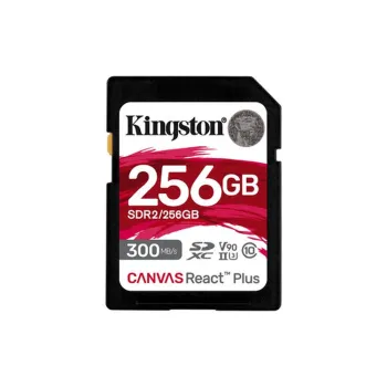Memoria SD Kingston Canvas React Plus - 256GB - Clase 10 - UHS-II - SDR2/256GB