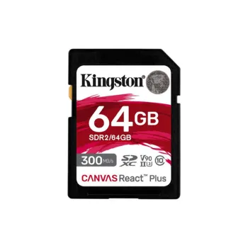 Memoria SDHC Kingston Canvas React Plus - 64GB - UHS-II  - SDR2/64GB