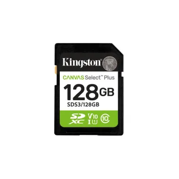 Tarjeta SDXC Kingston Canvas Select Plus Gen3 - 128GB - UHS-I - C10 - SDS3/128GB