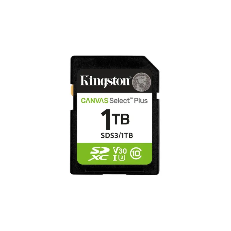 Tarjeta SDXC Kingston Canvas Select Plus Gen3 - 1TB - UHS-I - C10 - SDS3/1TB