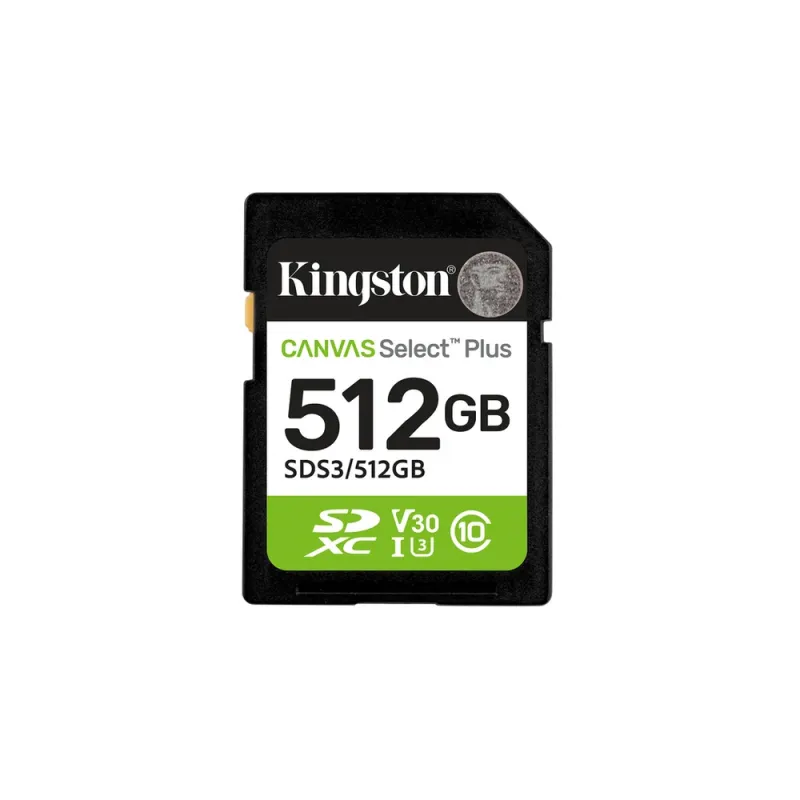 Tarjeta SDXC Kingston Select Plus Gen3 - 512GB - UHS-I - C10 - SDS3/512GB