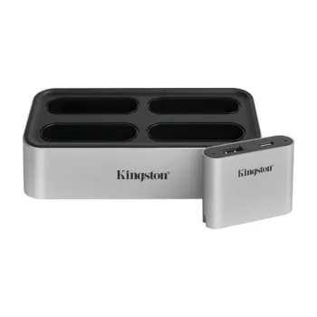 Replicador de Puertos Kingston Workflow Station - Con USB miniHub - Hasta 4 Lectores Workflow - WFS-U