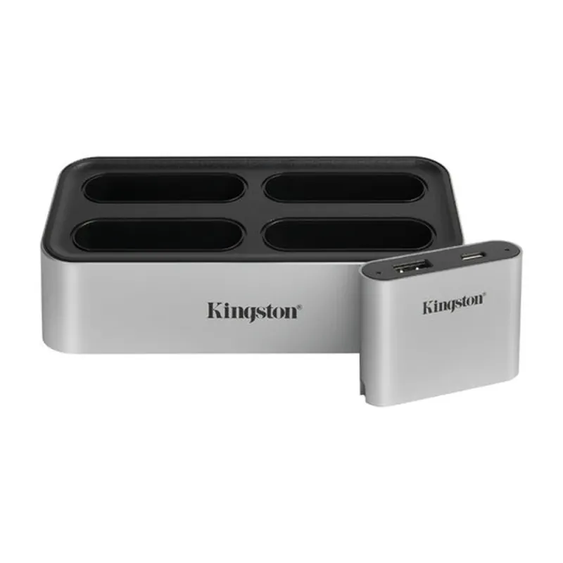 Replicador de Puertos Kingston Workflow Station - Con USB miniHub - Hasta 4 Lectores Workflow - WFS-U
