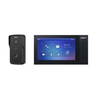 Dahua Kitktp02 - Kit De Videoportero Ip/ Monitor De 7 Pulgadas Con Memoria Embebida De 8 Gb/ 6 1 E S De Alarma/ Frente De Calle Ip65/ Apertura Remota - - KITKTP02 