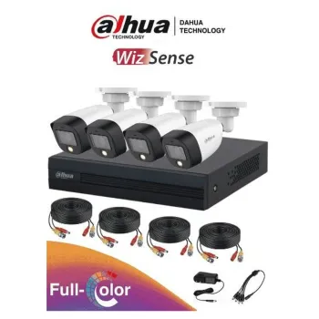 Dahua Fullcolorkit- Kit De 4 Canales Full Color De 2 Mp/ Dvr Cooper-I Wizsense/ Con Ia/ H.265+/ 4 Camaras Full Color De 2 Megapixeles/ 4 Ch Smd Plus - - KIT/XVR1B04-I/4-HFW1209CN-LED-0280B