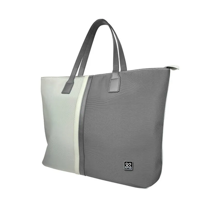 Bolso Klip Xtreme Capri - 15.6" - Gris con Blanco - KLB-461GR