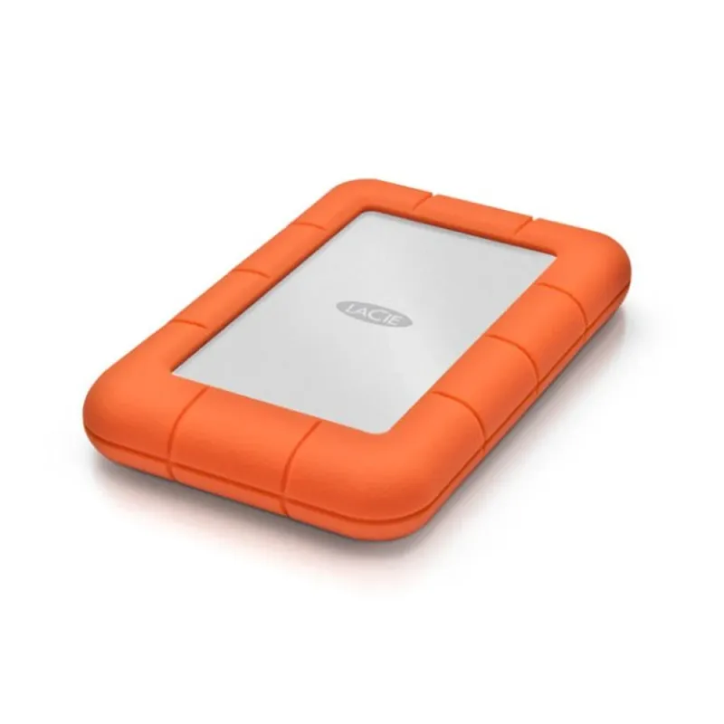 Disco Duro Externo LaCie Rugged Mini - 2.5" - 1TB - USB 3.0 - Windows/Mac - Plata/Naranja - LAC301558