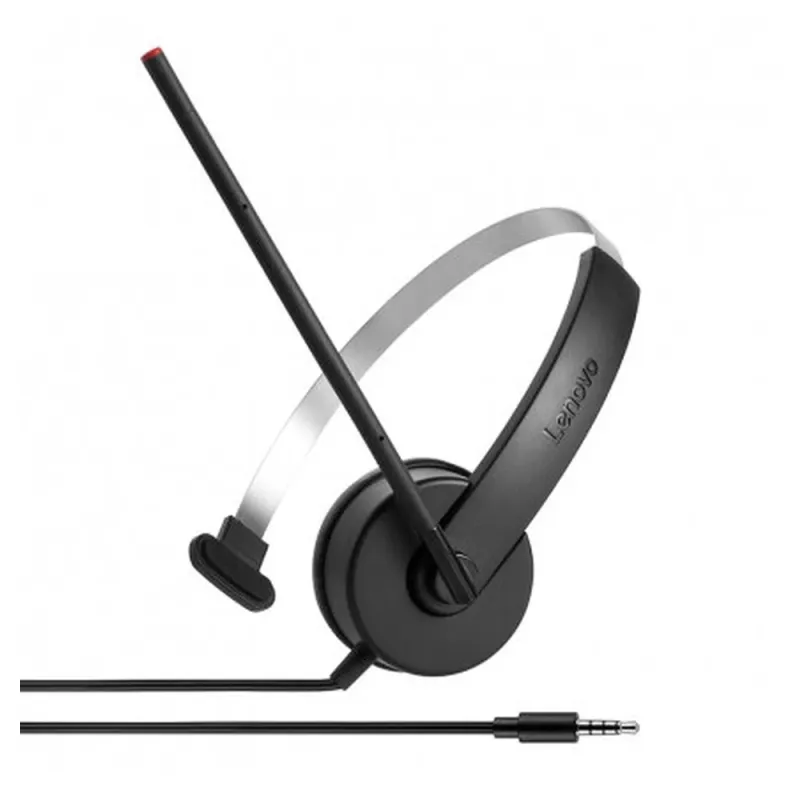 Diadema Lenovo Stereo Analog - Alámbrico - 3.5mm - Negro - 4XD0K25030