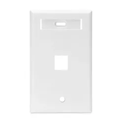 Placa LEVITON Quickport - para Jack - 1 Entrada - Blanco - 42080-1WS