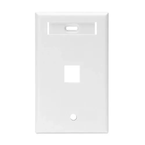 Placa LEVITON Quickport - para Jack - 1 Entrada - Blanco - 42080-1WS