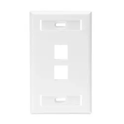 Placa de Pared LEVITON - 2 Salidas - Blanco - 42080-2WS Placa de Pared LEVITON - 2 Salidas - Blanco - 42080-2WS