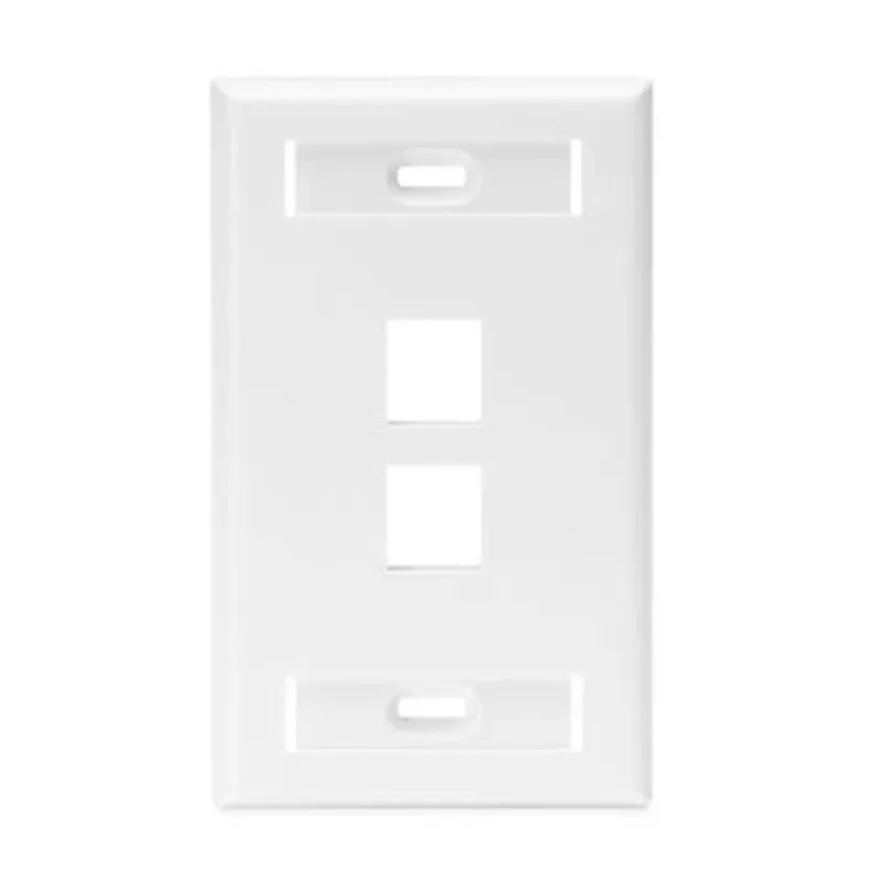 Placa de Pared LEVITON - 2 Salidas - Blanco - 42080-2WS