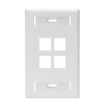 Placa de Pared LEVITON - 4 Salidas - Blanco - 42080-4WS