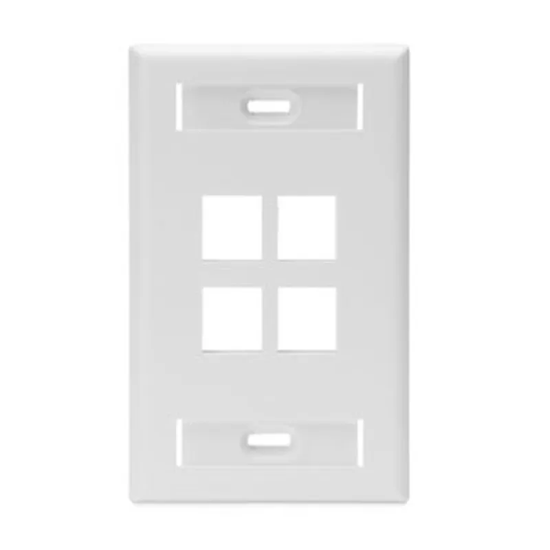 Placa de Pared LEVITON - 4 Salidas - Blanco - 42080-4WS