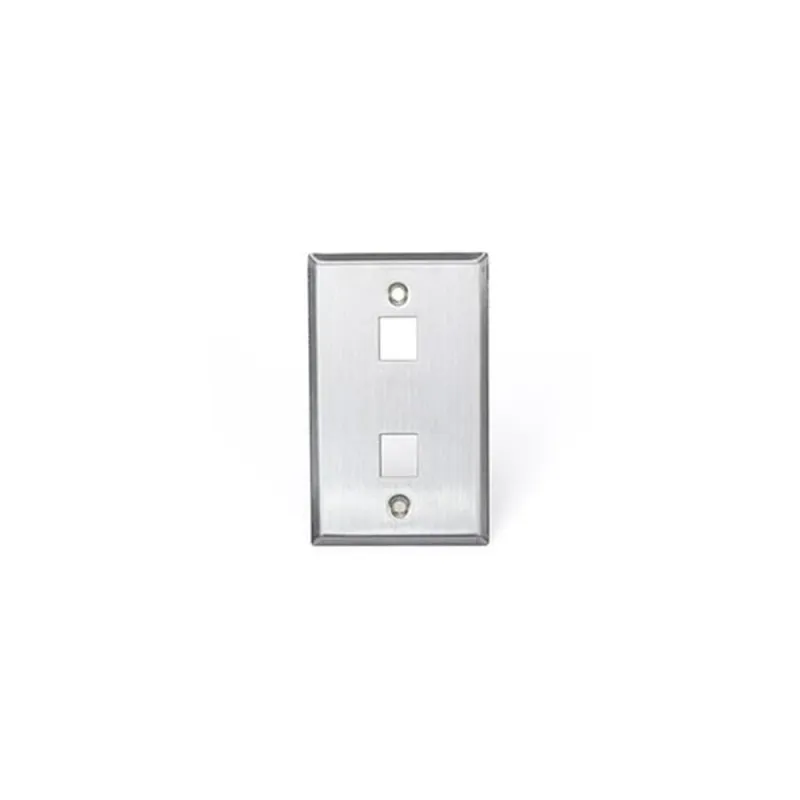 Placa de Pared LEVITON 43080-1S2 - 2 Puertos - Acero Inoxidable - 43080-1S2
