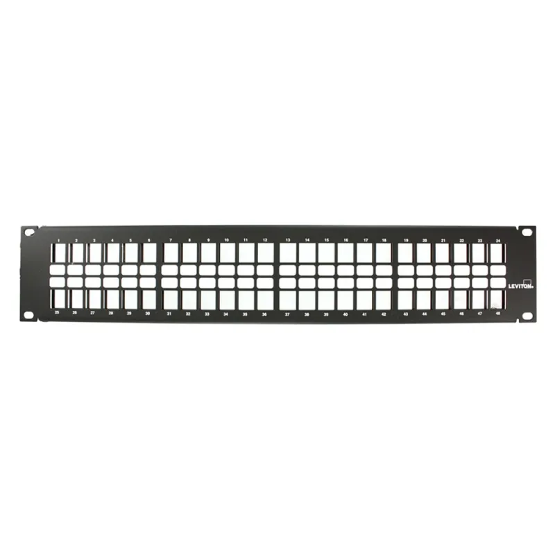 Panel de Interconexión Leviton Quickport - 48 Puertos - 2U - Vacío - 49255-H48