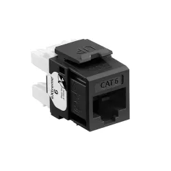 Jack LEVITON - Cat6+ - RJ-45 - Negro - 61110-RE6