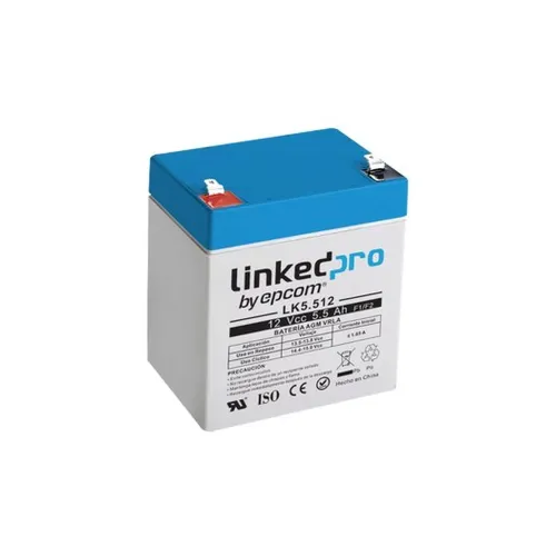 Batería LinkedPRO LK5.512 - AGM - VRLA - 12V - 5.5 Ah - Terminales F1 y F2 - LK5.512 Batería LinkedPRO LK5.512 - AGM - VRLA - 12V - 5.5 Ah - Terminales F1 y F2 - LK5.512