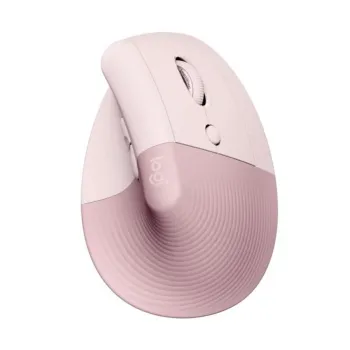Mouse Logitech Lift Vertical - Inalámbrico - 6 Botones - Rosa - 910-006472
