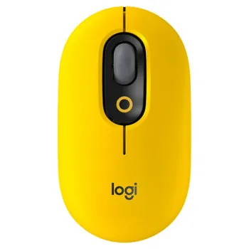 Mouse Logitech POP - Inalámbrico - USB - 4 Botones - Amarillo - 910-006549
