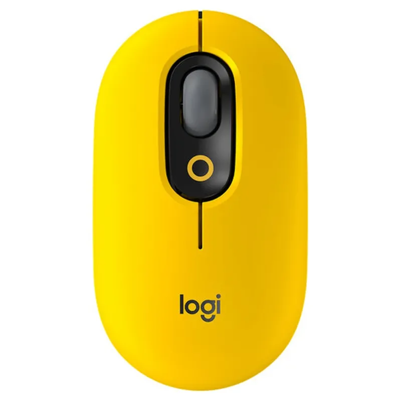 Mouse Logitech POP - Inalámbrico - USB - 4 Botones - Amarillo - 910-006549