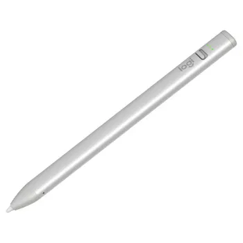 Pluma Logitech Crayon - USB-C - Plata con Blanco - 914-000070