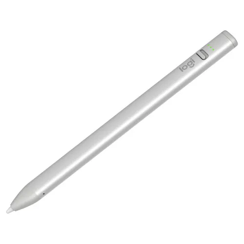 Pluma Logitech Crayon - USB-C - Plata con Blanco - 914-000070