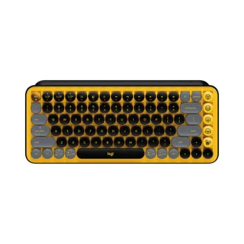 Teclado Logitech Pop Keys - Inalámbrico - Bluetooth - Inglés - Multimedia - Amarillo - 920-010713