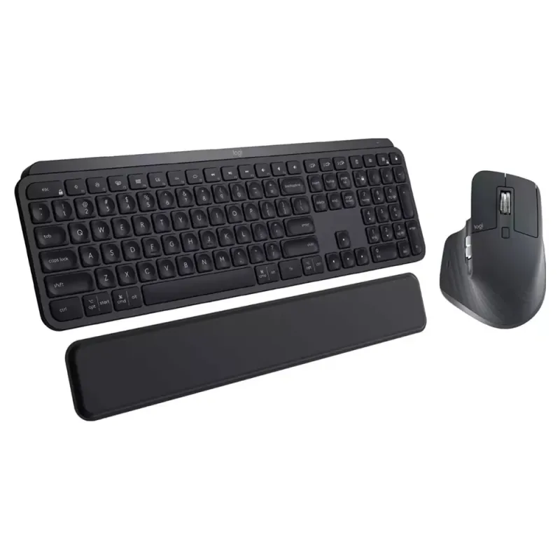 Kit Teclado y Mouse Logitech MX Keys Combo for Business Gen 2 - Teclado - Mouse - Reposamuñecas - Español - 920-010924