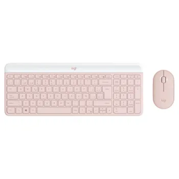 Kit Teclado y Mouse Logitech MK470 - Inalámbrico - USB - Rosa - 920-011312