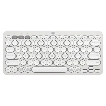 Teclado Logitech PEBBLE KEYS 2 K380S - Inalámbrico - Bluetooth - Inglés - Blanco - 920-011784