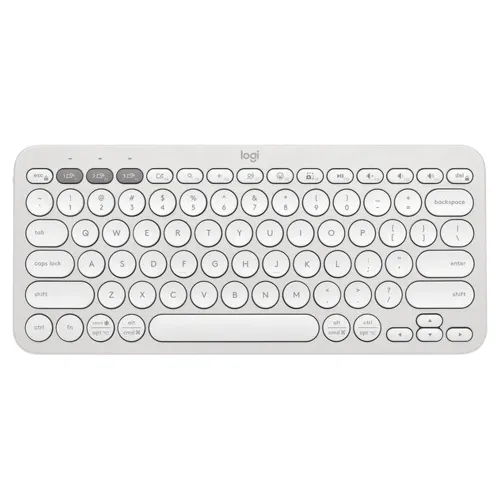Teclado Logitech PEBBLE KEYS 2 K380S - Inalámbrico - Bluetooth - Inglés - Blanco - 920-011784
