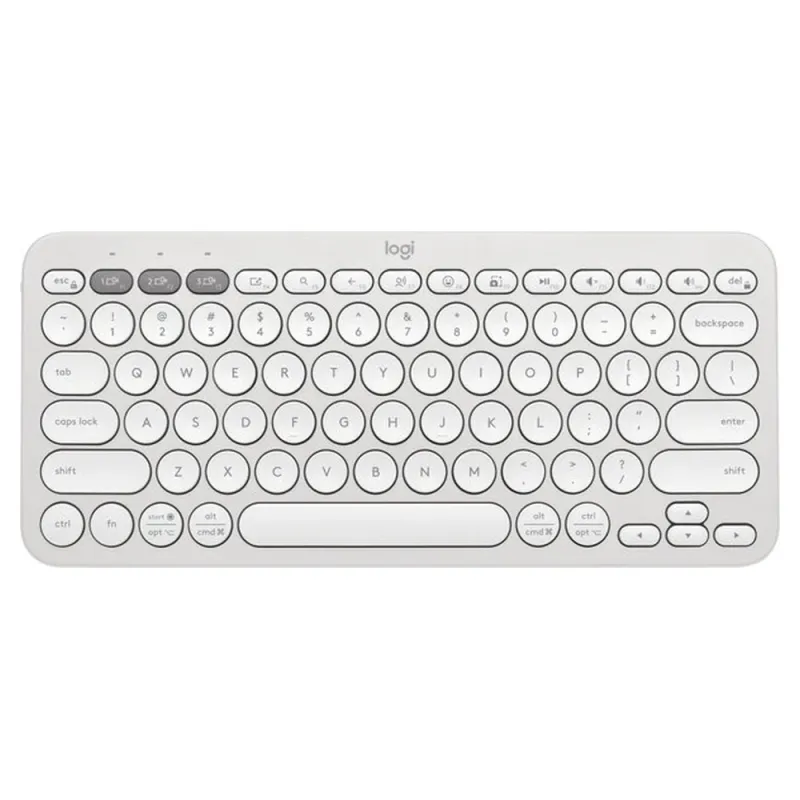 Teclado Logitech PEBBLE KEYS 2 K380S - Inalámbrico - Bluetooth - Inglés - Blanco - 920-011784