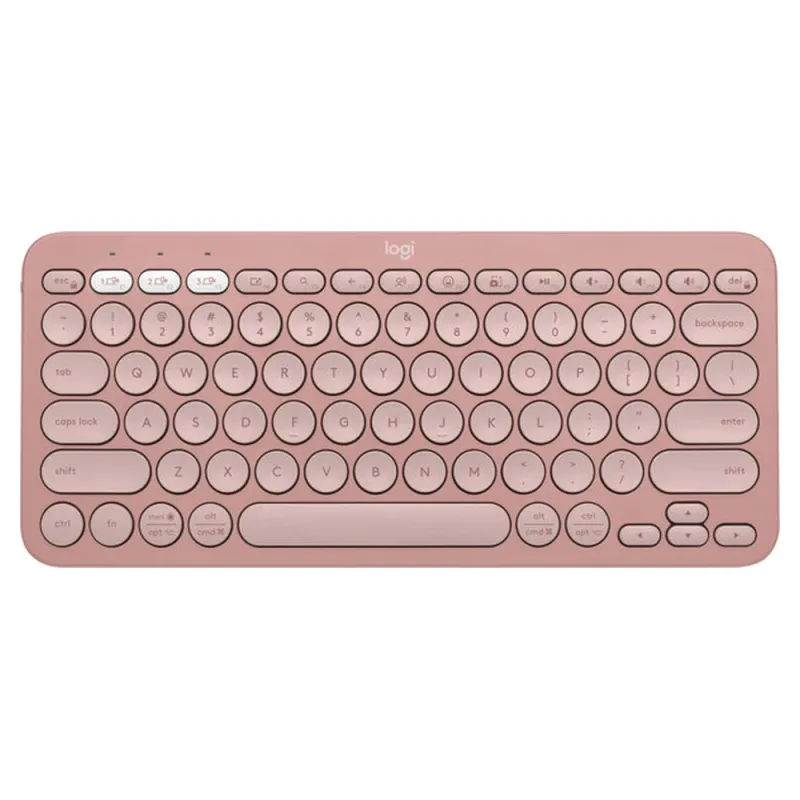 Teclado Logitech PEBBLE KEYS 2 K380S - Inalámbrico - Bluetooth - Inglés  - Rosa - 920-011785