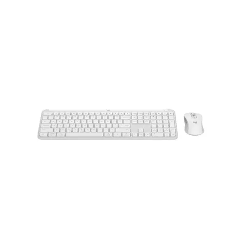 Kit de Teclado y Mouse Logitech SIGNATURE SLIM COMBO MK950 - Inalámbrico - USB - Español - Blanco - 920-012594