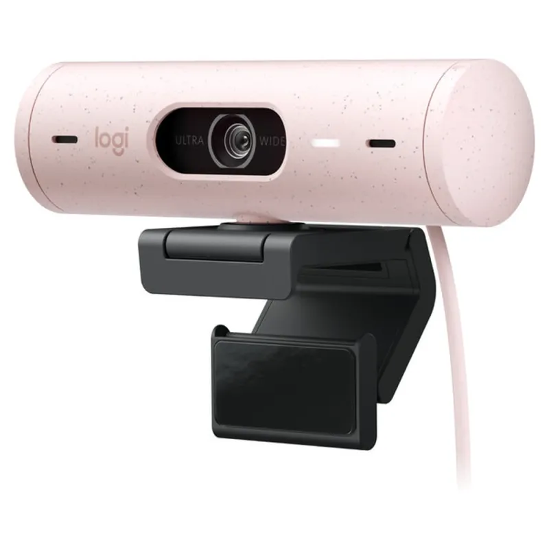 Cámara Web Logitech Brio 500 - 1080P - Micrófono - USB-C - Rosa - 960-001418