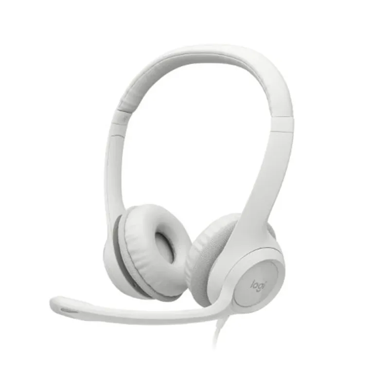 Diadema Logitech H390 - Alámbrico - USB - Micrófono - Blanco - 981-001285