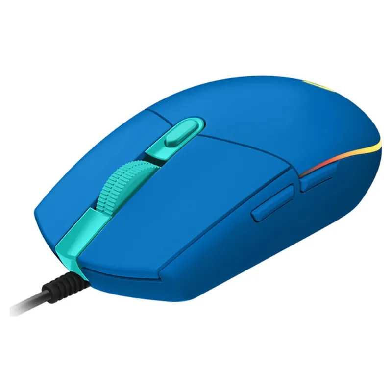 Mouse Gamer Logitech G203 Lightsync Alámbrico 6 Botones Rgb Azul - 910-005795