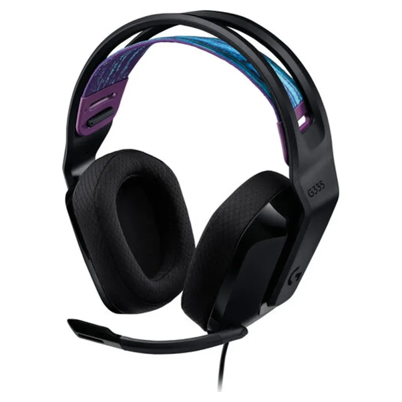 Diadema Gamer Logitech G335 - Alámbrico - Micrófono - Negro - 981-000977