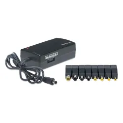 Adaptador Universal de Corriente Manhattan - Voltaje Ajustable - 7 niveles de salida - Para Laptops - 70 W - 100854 Adaptador Universal de Corriente Manhattan - Voltaje Ajustable - 7 niveles de salida - Para Laptops - 70 W - 100854
