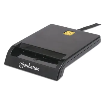 Lector de Tarjetas Inteligentes Manhattan 102049 - USB 2.0 - 1 Mt - Negro - 102049