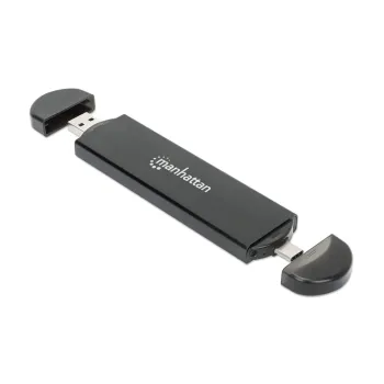 Gabinete para SSD Manhattan 130639 - M.2 NVMe/SATA - USB 3.2 - Negro - 130639