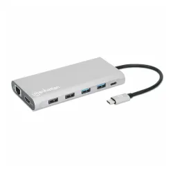 Docking Station Manhattan 130660 - USB-C a 2x USB 2.0 / 2x USB 3.0 / USB-C / Lector SD/Micro SD / 3x HDMI / Ethernet - 130660 Docking Station Manhattan 130660 - USB-C a 2x USB 2.0 / 2x USB 3.0 / USB-C / Lector SD/Micro SD / 3x HDMI / Ethernet - 130660
