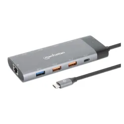 Docking Station Manhattan 130714 - HDMI - USB-A - USB-C - RJ-45 - 130714 Docking Station Manhattan 130714 - HDMI - USB-A - USB-C - RJ-45 - 130714
