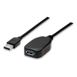 Cable Extensión USB Manhattan 150712 - USB A a USB A - 5m - Alta Velocidad 3.0 con Repetidor - 150712