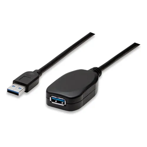 Cable Extensión USB Manhattan 150712 - USB A a USB A - 5m - Alta Velocidad 3.0 con Repetidor - 150712