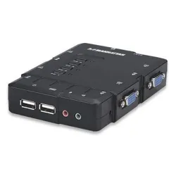 KVM Manhattan - 4 Puertos VGA - 2x USB - 3.5mm - 151269 KVM Manhattan - 4 Puertos VGA - 2x USB - 3.5mm - 151269
