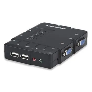 KVM Manhattan - 4 Puertos VGA - 2x USB - 3.5mm - 151269