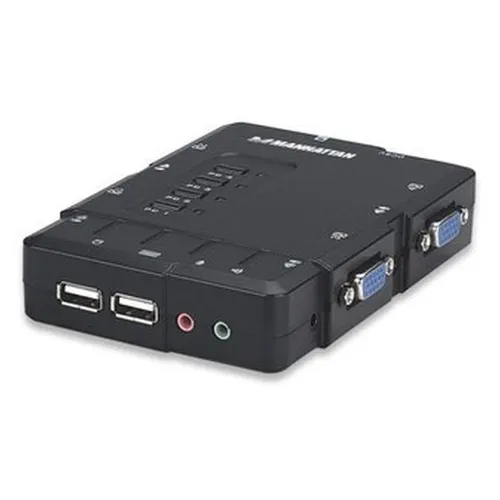 KVM Manhattan - 4 Puertos VGA - 2x USB - 3.5mm - 151269 KVM Manhattan - 4 Puertos VGA - 2x USB - 3.5mm - 151269
